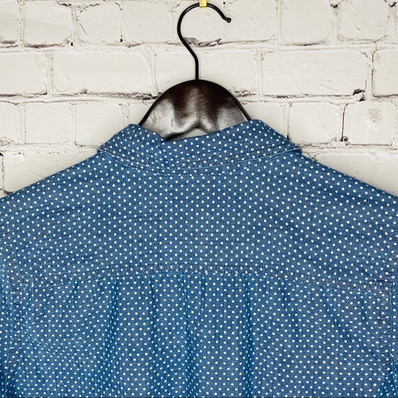 Old Navy Women’s Button Down Jean Polka Dot Top M - Picture 4 of 13